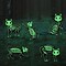 Outdoor Halloween Decorations Yard Signs - 5pcs Glow in The Dark Skeleton Black Cat Silhouette Lawn Signs with Stakes for Halloween Lawn Garden Front Yard Decorations Outside